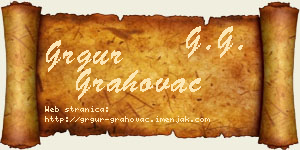Grgur Grahovac vizit kartica